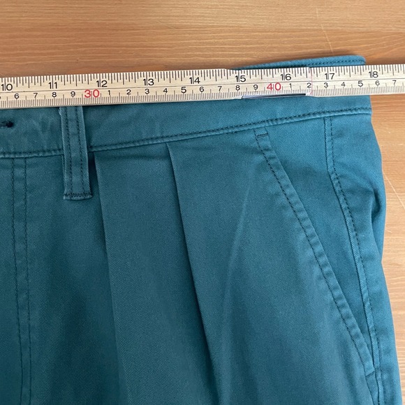 Urban Outfitters Teal Chinos Pants Pleated Front Hip Chic Trousers Mens‎ 34x32 - Picture 5 of 10